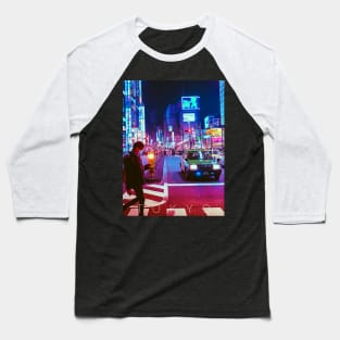 Tokyo at Night Baseball T-Shirt